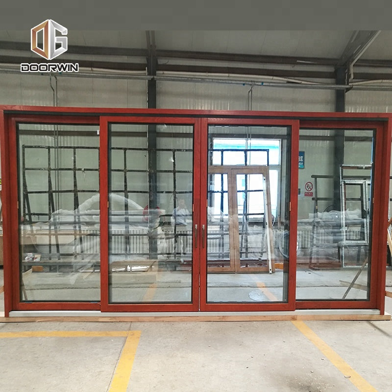 Doorwin 2021interior glass sliding doors with wooden frame