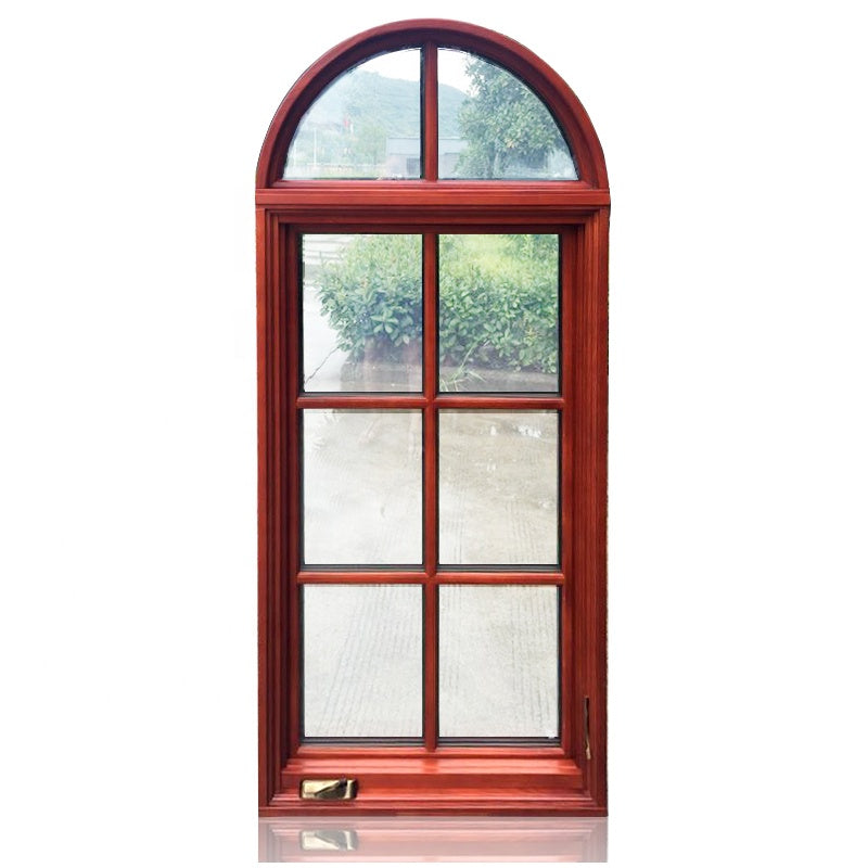 Doorwin 2021America NFRC standard Low-E glass radiation protection made in China top supplier push out swing wooden aluminum windows
