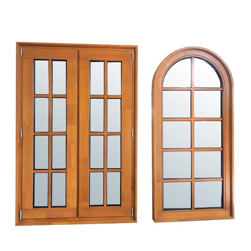 Doorwin 2021California custom design Modern high quality wooden french casement windows with grill design