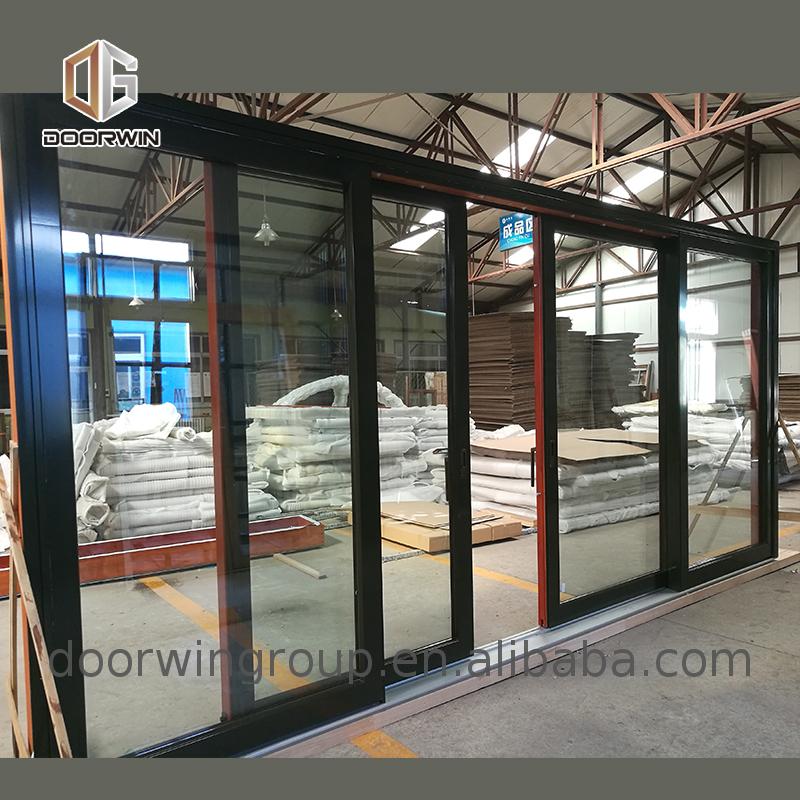 Doorwin 2021100,0000 square meter per year double glazed tempered glass wood and aluminum clading sliding doors