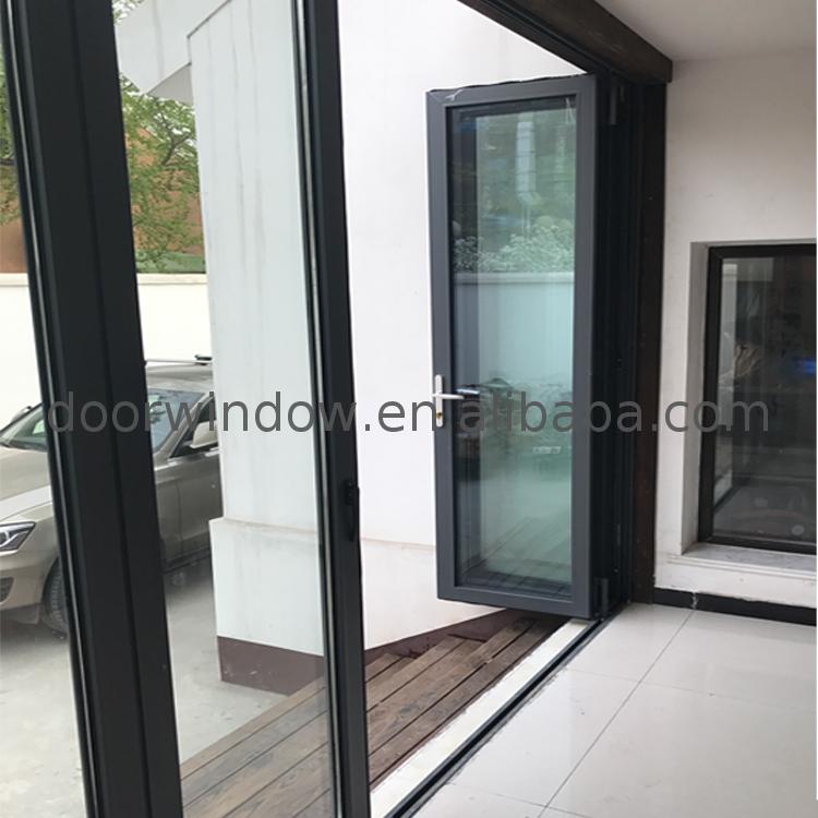 Doorwin 2021Folding patio doors open style bi fold door mosquito screen bi folding glass aluminum door