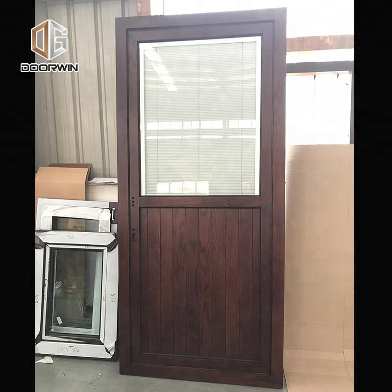 Doorwin 2021Hot Sell half glass interior wood doors half screen wooden door