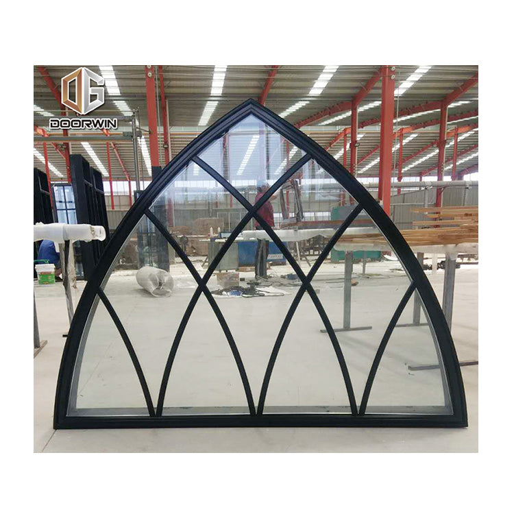 Doorwin 2021Chinese Factory Hot Sale arch shaped windows with American window grill design