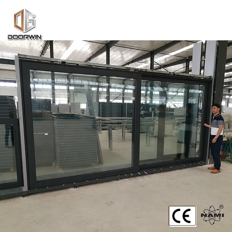 Doorwin 2021automatic large burglar proof designs aluminium glass lift sliding doors