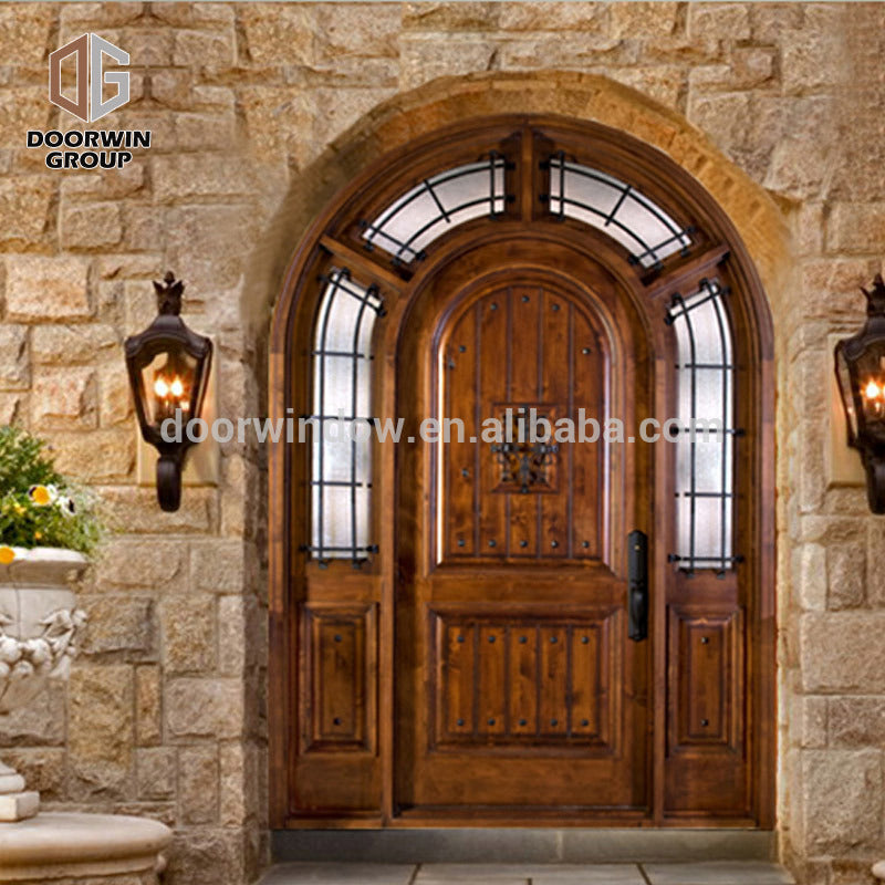Doorwin 2021house gate arched round top designs main entrance interior solid wood french doors