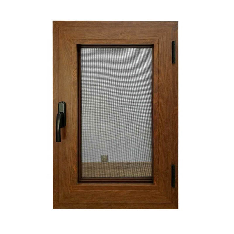 Doorwin 2021ROOMEYE aluminum wood tilt turn window Aluminum clading wood double opening tilt turn and swing out window mechanism
