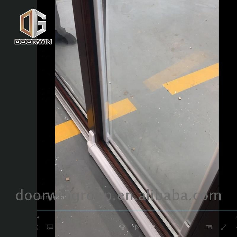 Doorwin 2021Custom made Square shape Aluminum with handle easy to open narrow frame sliding doors