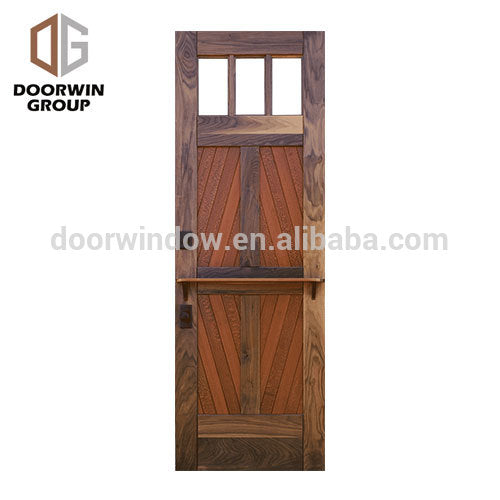 Doorwin 2021American glass doors lowes wooden house doors rustic alder cherry pine exterior wood front doors with frosted glass