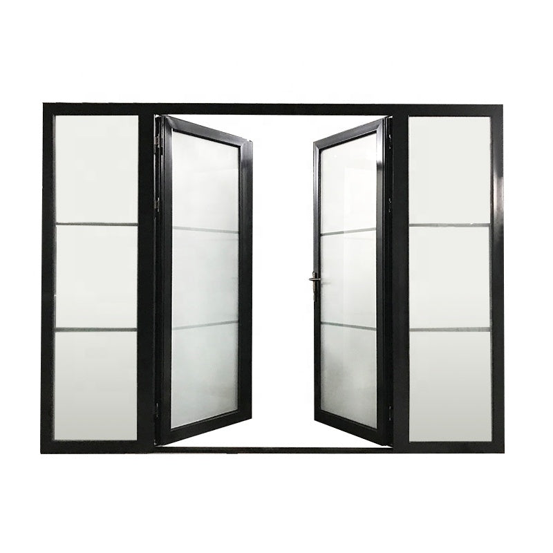 Doorwin 2021China factory used exterior french doors for sale steel window grill design restaurant entrance