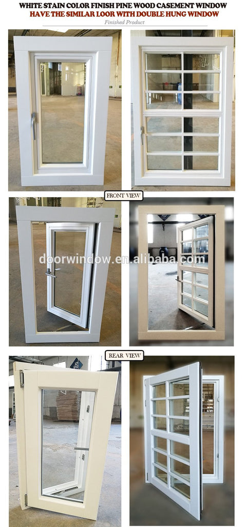 DOORWIN 2021white pine wood casement window with grilles