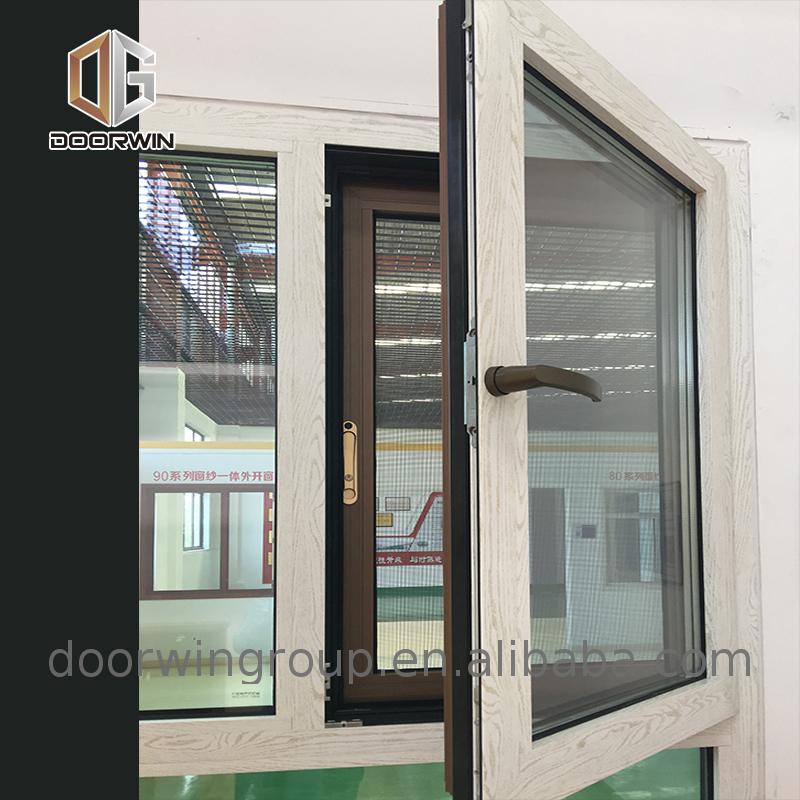 Doorwin 2021New Model House Air Proof French Wood Timber Aluminium Exported thermal break windows