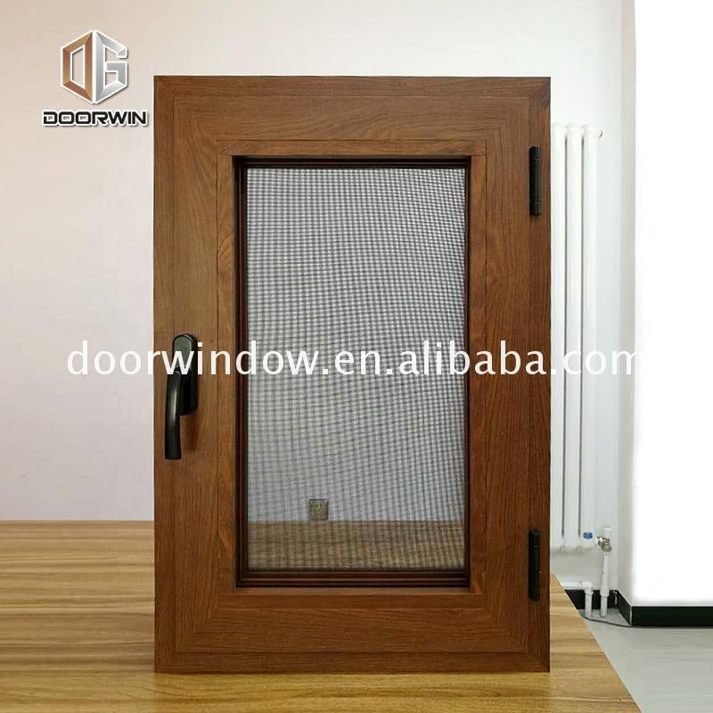 Doorwin 2021Windows philippines model in house doors Wood cladding aluminium tilt and turn window with handle