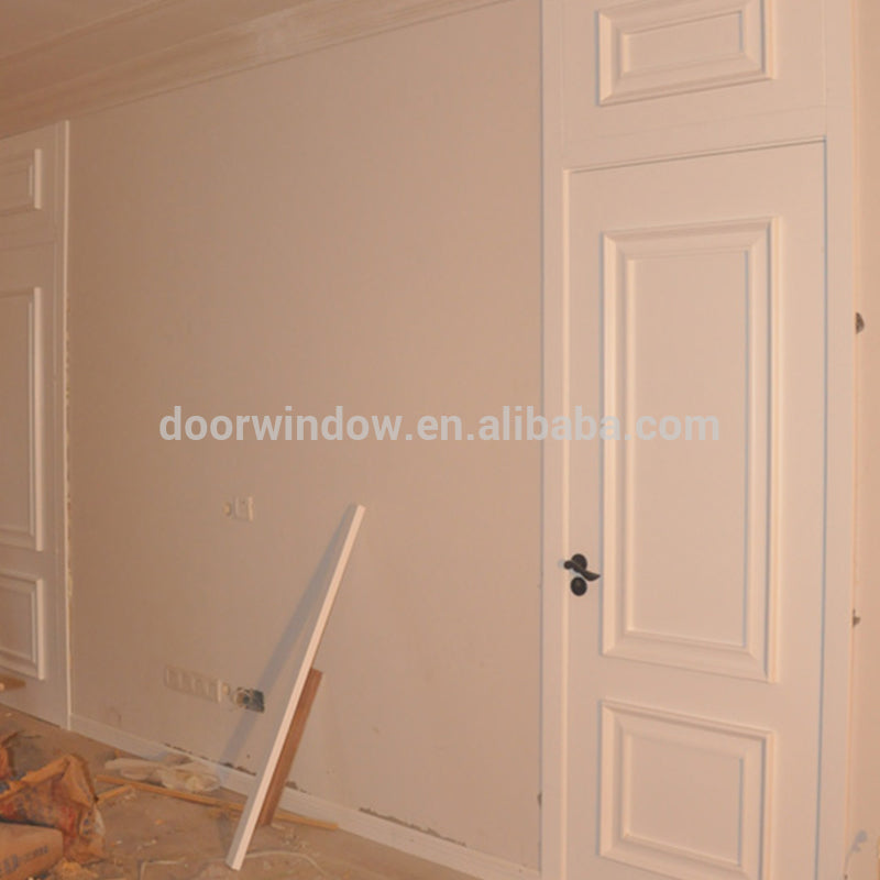 Doorwin 2021Doorwin hot sale secret flush door with wood carving design invisible white color main door