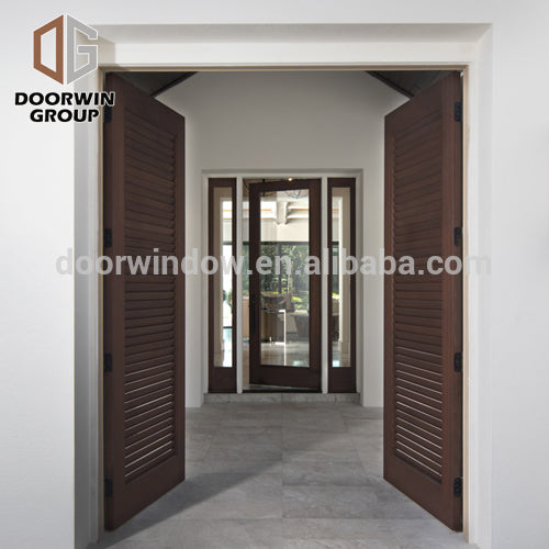 Doorwin 2021Classical wood door model interior door,panel bathroom sliding louvered doors