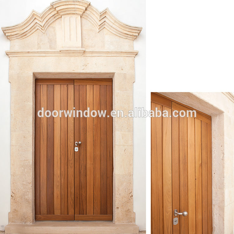 Doorwin 20212018 Hot sell teak wood doors exterior front doors knotty alder pine larch single entrance wood door entry