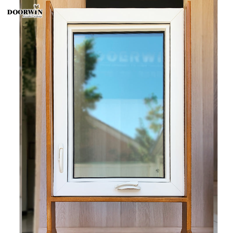 Doorwin 2021China window manufacturers tempered double glass sound proof pvc upvc casement crank windows
