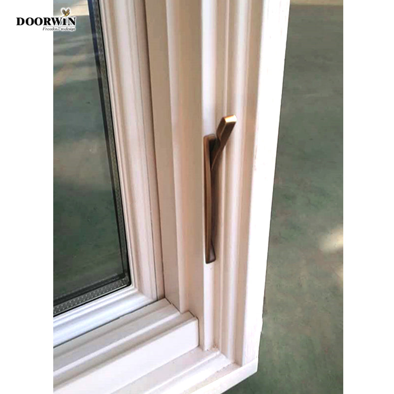 Doorwin 2021Manufactures NFRC certified American style Texas hot selling wood aluminum crank casement windows with double glass window
