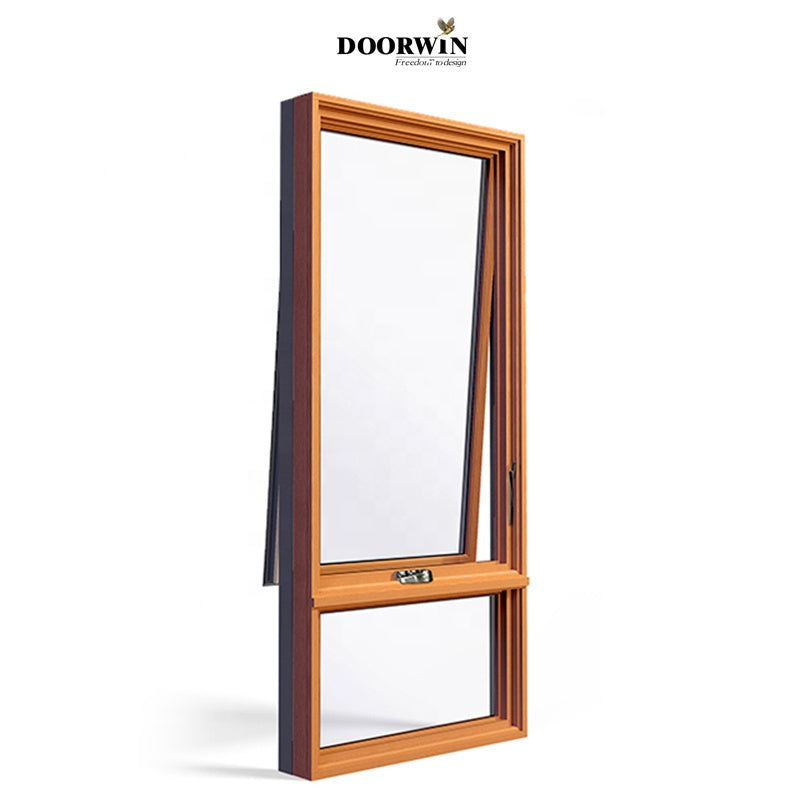 Doorwin 2021Texas awning window vintage wood and aluminum awning windows with triple glazed supply only