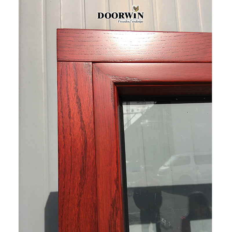 Doorwin 2021Manufacturer Wooden-Door-And-Window-Frame-Design Windows with Glass Shutters 9 Pane Frame for Sale Windows