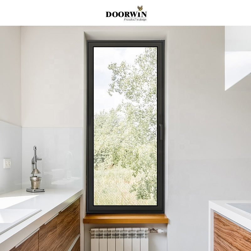Doorwin 2021black swing casement window/black color double casement window