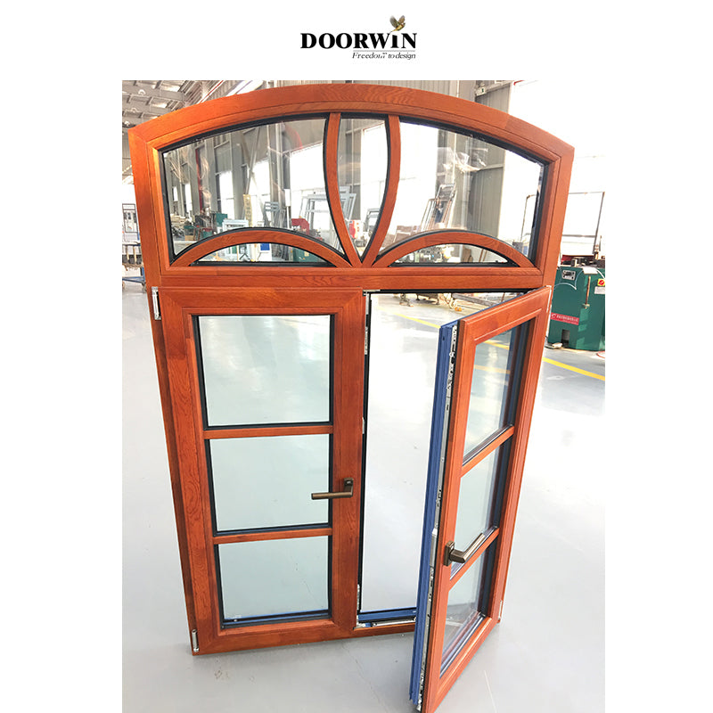Doorwin 2021Top 3 supplier in China wood windows LOW-E tempered glass double glazed glass casement windows