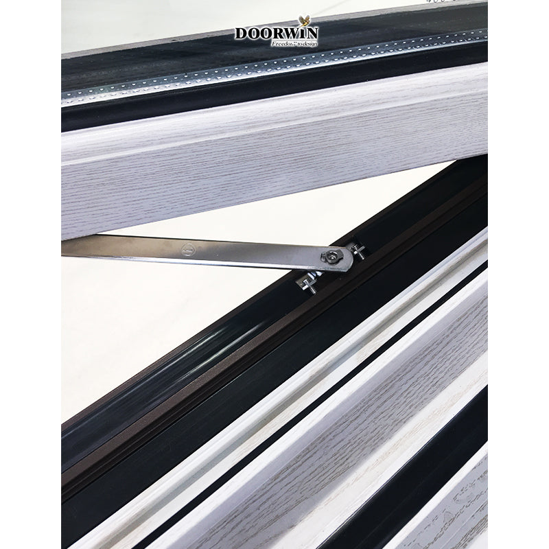 Doorwin 2021North American Style energy saving large view narrow frame thermal break aluminium windows wood grain