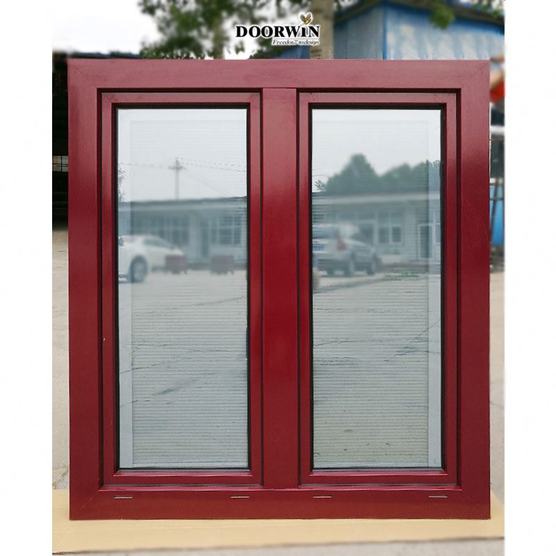 Doorwin 2021Double glass external fixed panel custom online kenya catch aluminium wood window casement