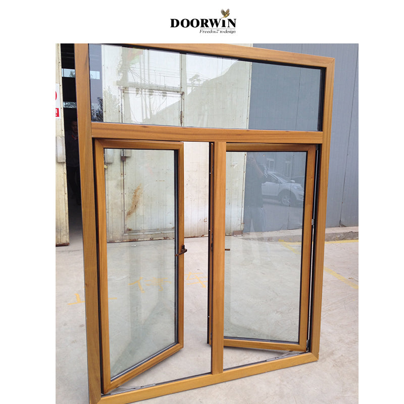 Doorwin 20212020 Hot Sales French Double Sashes with Wood Frame and Tempered Glass House Windows
