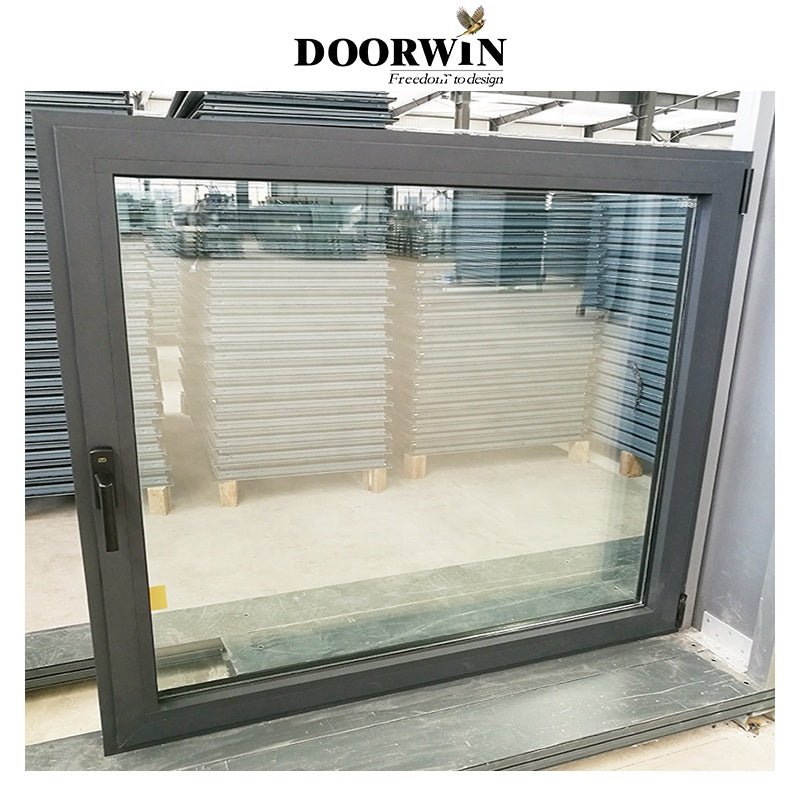 Doorwin 2021cheap house windows for sale open and tilt turn aluminum profiles tilt-turn windows and doors