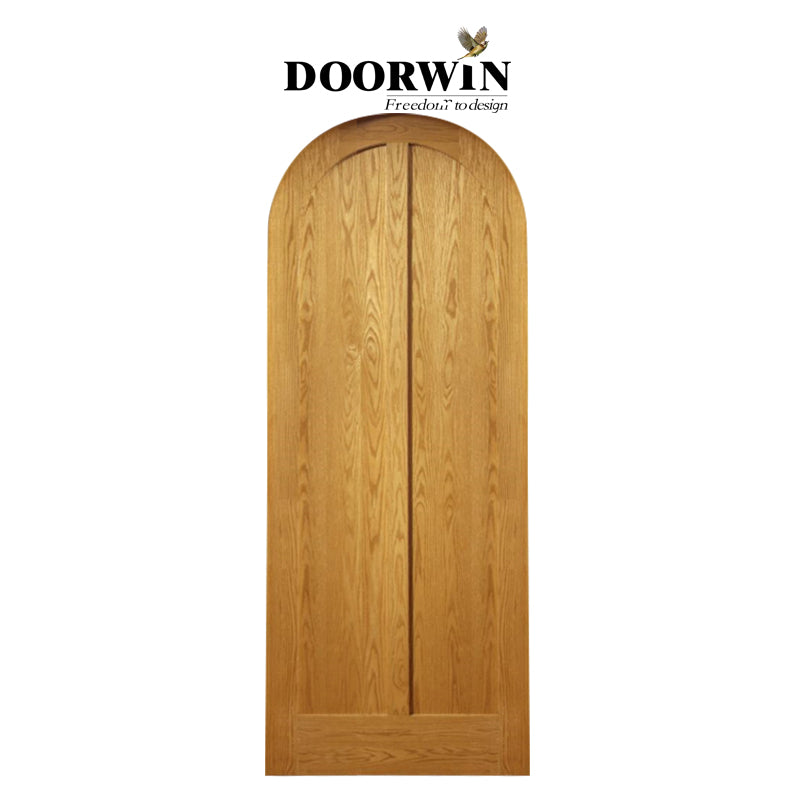 Doorwin 2021Canadian Red Oak knotty alder pine Solid Wood Interior Arched Top Entry Door