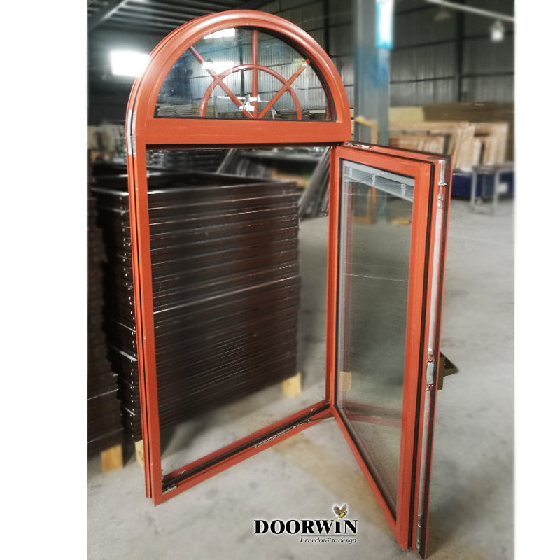 Doorwin 2021arch transom top aluminum windows with best price from window manufacturers