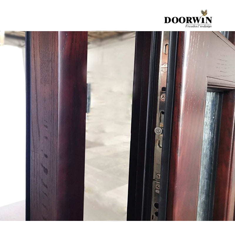 Doorwin 2021Inward Open Window Manufacturer Aluminum Clad Wood Window Grilled Design Casement Windows