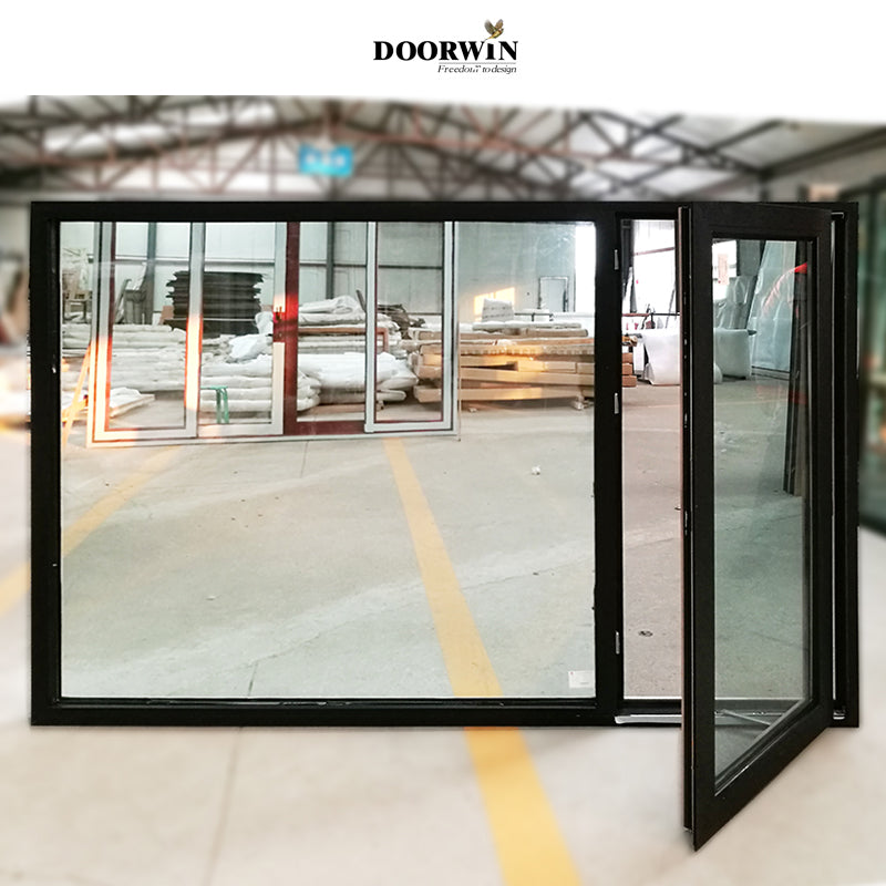 Doorwin 2021Doorwin Windows Manufacture Price new design wood inside and aluminium outside outpush doors and windows cost