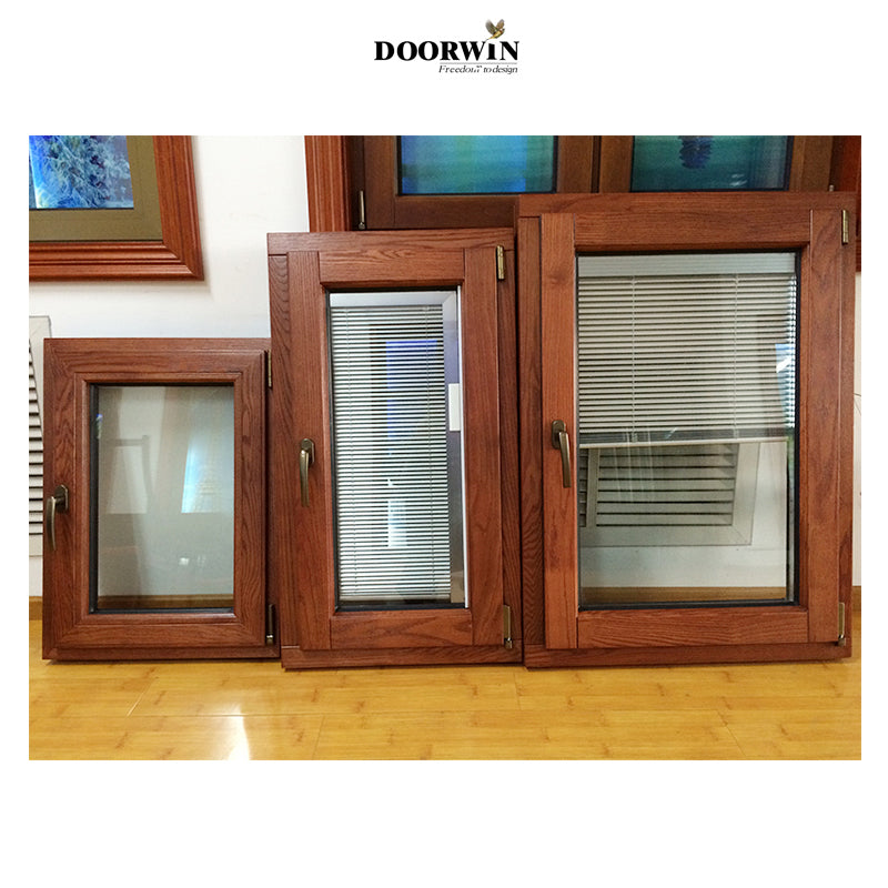 Doorwin 2021Doorwin European style 3 D wooden transfer thermal break aluminium tilt turn windows