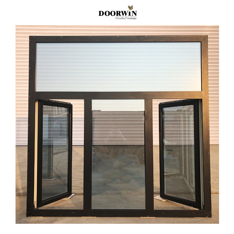 Doorwin 202110 YEARS Warranty thermal break powder coated white color gate designs fixed and security casement windows and doors