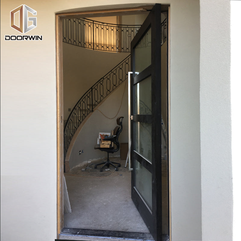 Doorwin 2021Factory direct selling prehung frosted glass door outside doors opaque exterior