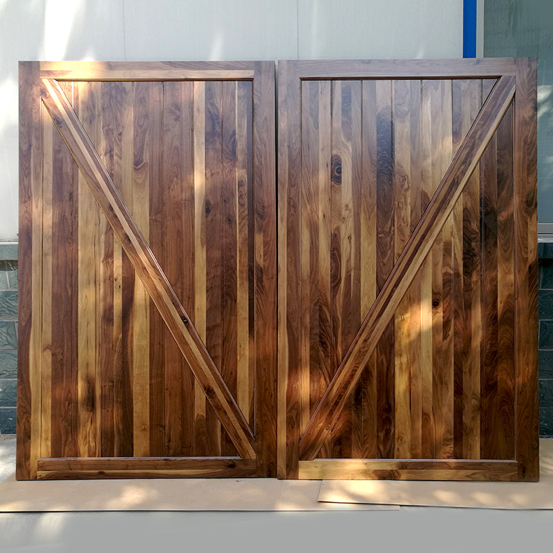 Doorwin 2021China Factory Seller solid wood barn door six panel doors rustic interior for sale