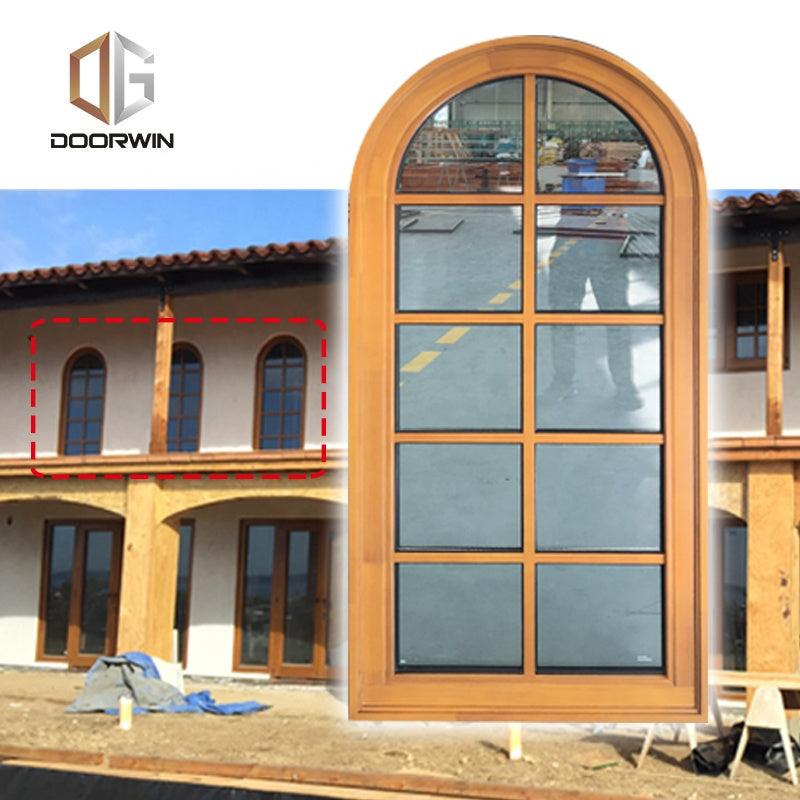 Doorwin 2021China Factory Promotion specialty shape wood aluminum windows with colonial bars design