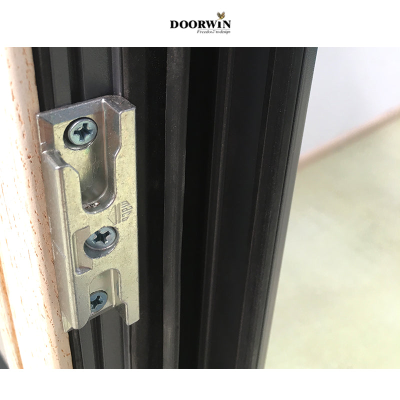 Doorwin 2021Aluminum wood material high quality wood grain color glass casement tilt and turn window