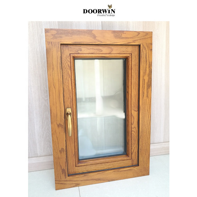 Doorwin 2021New York Custom Made Excellent Design Wooden Aluminum Frame Window Pushout Casement Windows With Double Glazed for Sale Online