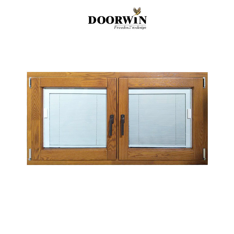 Doorwin 2021Good Thermal Insulation Italia Standard Aluminum Wood Window double glazing italia standard aluminum wood window