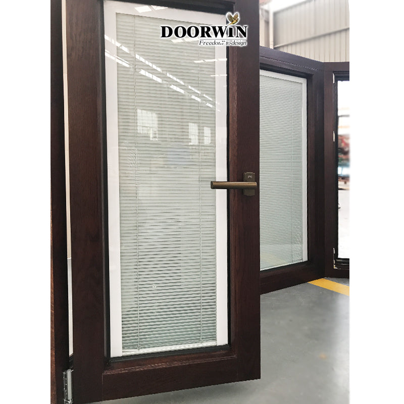 Doorwin 2021new design triangle aluminum Aluminum Fixed Awning glass 6 foot sliding bay triangle fixed bay window curtain rail