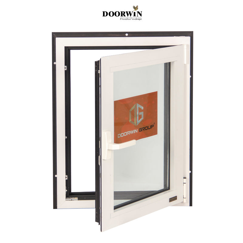 Doorwin 2021Latest design aluminum energy saving double panel electric Low-e glass casement window