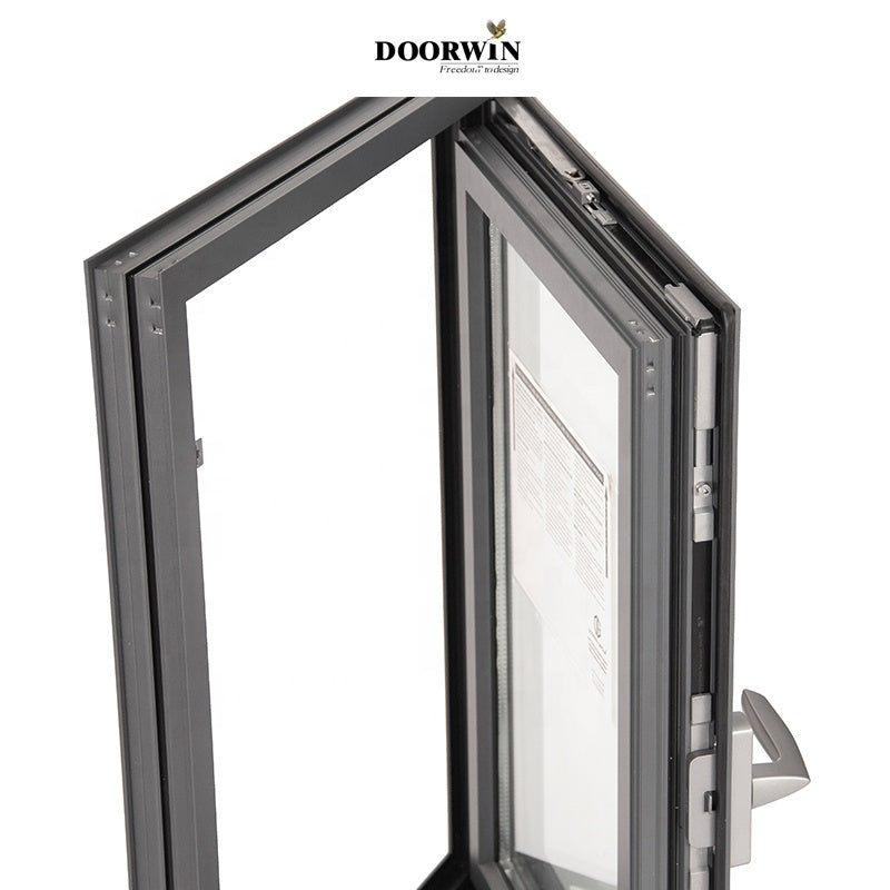 Doorwin 2021Cheap Replacement Latest Design Aluminum Frame Two Way Open Tilt-Turn Tilt And Turn aluminium Casement Window