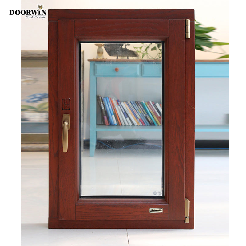 Doorwin 2021Luxury European style aluminium clad wood casement window with low e glass