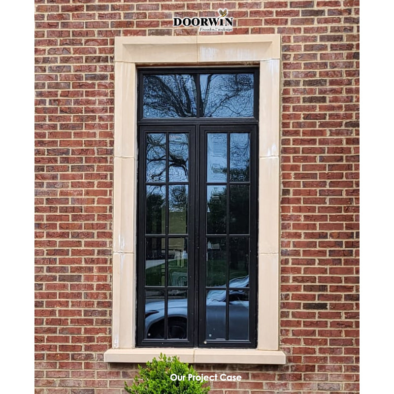 Doorwin 2021Best quality High Performance Tempered Glass American Style Crank Open Casement Windows