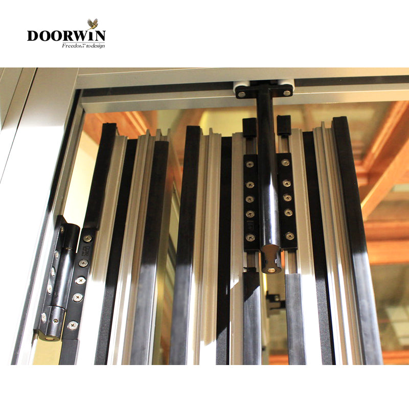 Doorwin 2021Doorwin Modern Design Wholesale Direct Sale Waterproof Ready Made Exterior Thermally Broken Aluminum Folding Doors For House