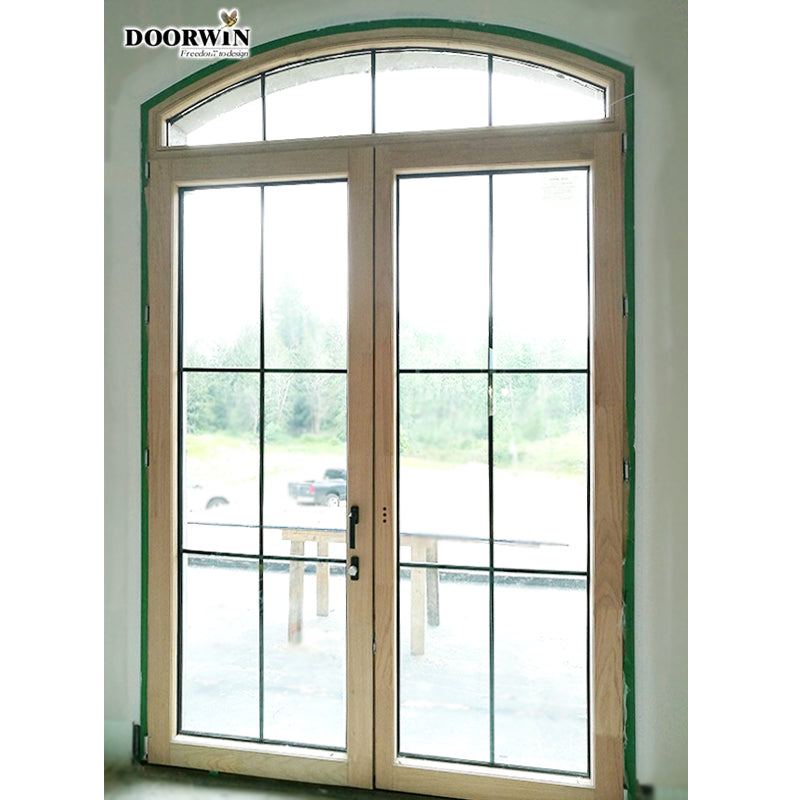 Doorwin 2021certified supplier Dallas aluminum safety glass door and window for office front designs french