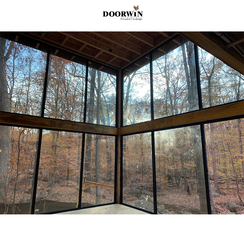 Doorwin 2021Popular design for ocean area Narrow frame toughened glass impact resistant for tilt turn opening thermal break swing windows