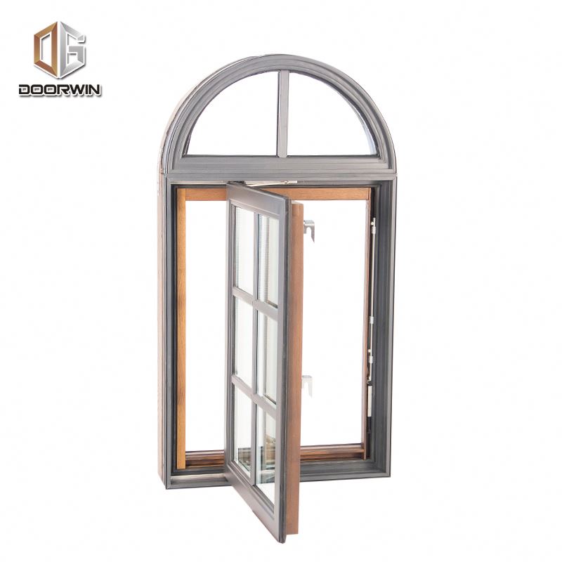 Doorwin 2021wood color double pane 36 x 36 double glazing security screen aluminum casement double glazed windows